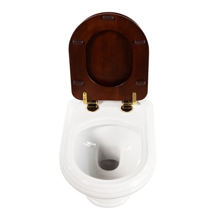 Унитаз подвесной Cezares King Palace, с крышкой-сиденьем CZR-T-163-W-S-G 