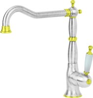 Смеситель для кухонной мойки Migliore Oxford ML.CUC-6382.BI.CRDO хром/золото