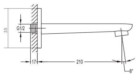 Излив Cezares Tesoro F TVI 01 для ванны 