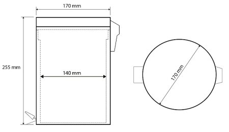 Мусорное ведро Bemeta Hotel 104315022 3 л, глянцевое 