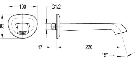 Излив Cezares Liberty F SC 01 для ванны 