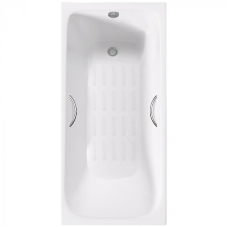 Ванна чугунная Delice Continental PLUS 100х70 с отверстиями под ручки и антискользящим покрытием DLR230642R-AS 