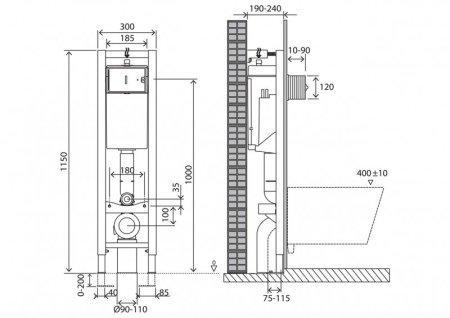 Система инсталляции для унитазов BelBagno BB003-30 