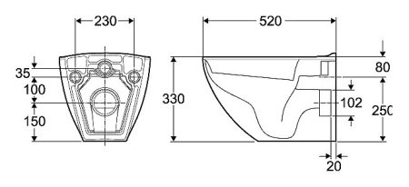 Унитаз-компакт IFO Sign art D677500009 