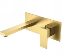 Смеситель для раковины Boheme Qubic 475-MG Золото матовое