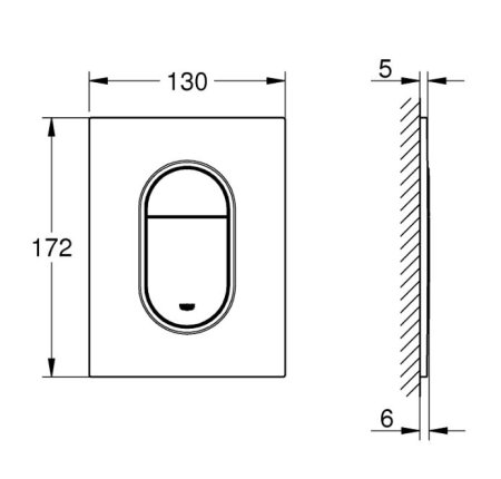 Кнопка смыва Grohe Arena Cosmopolitan S 37624EN0 никель матовый 