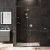 Душевая дверь AM.PM Gem 120 W90G-120-1-195BT профиль Черный матовый стекло прозрачное 