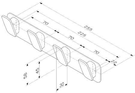 Вешалка для полотенец AM.PM Inspire 2.0 A50A35900 Хром 