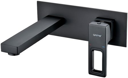 Смеситель для раковины Gappo G17-6 G1017-16 Черный матовый 