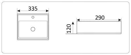 Раковина CeramaLux 9135 накладная 