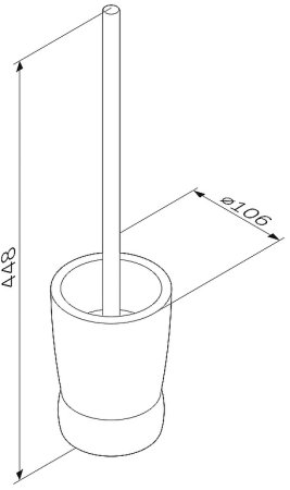Ершик для унитаза AM.PM Sensation A3033200 хром/матовое стекло 