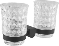 Стакан двойной для ванной комнаты Rose RG1722H, черный