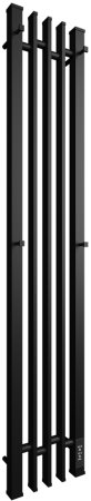 Полотенцесушитель электрический APEXTERMO Delta DL10113BM 1100x180 с крючками, черный матовый 
