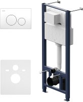 Инсталляция AM.PM Pro I012704.9001 для подвесного унитаза с клавишей смыва Белый глянец Инсталляция AM.PM Pro I012704.9001 для подвесного унитаза с клавишей смыва Белый глянец