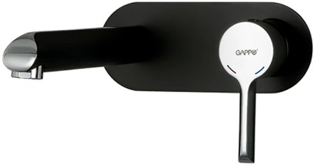 Смеситель для раковины Gappo G03-6 G1003-26 Черный матовый Хром 