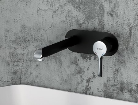 Смеситель для раковины Gappo G03-6 G1003-26 Черный матовый Хром 
