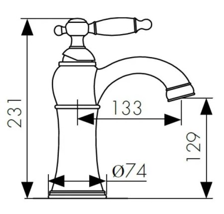 Смеситель для раковины Kaiser Vincent 31111-1 Бронза 