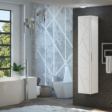 Шкаф пенал Opadiris Луиджи 35 00-00002268 подвесной Белый матовый 