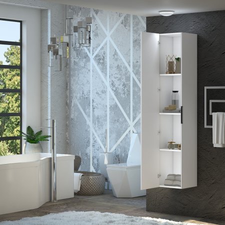 Шкаф пенал Opadiris Луиджи 35 00-00002268 подвесной Белый матовый 