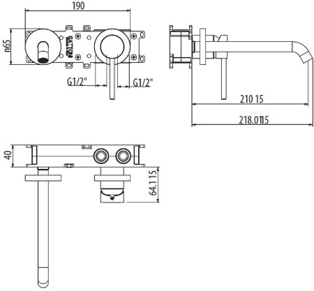 Смеситель для раковины Gattoni Circle Two 9135/91C0 Хром 