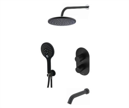 Душевой комплект WasserKRAFT Thermo A177477 черный 