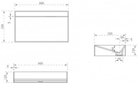 Раковина-чаша Abber Stein 60 AS2623 Белая матовая 