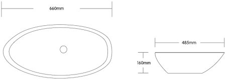 Раковина-чаша Ceruttispa 66 CR1005 СТ9573 Белая 