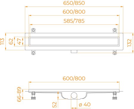 Душевой лоток Drain Leo-41 