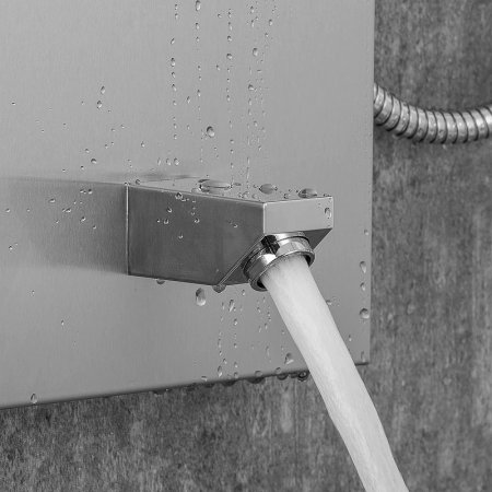 Душевая панель Frap F24005-5 с гидромассажем Сатин Хром 