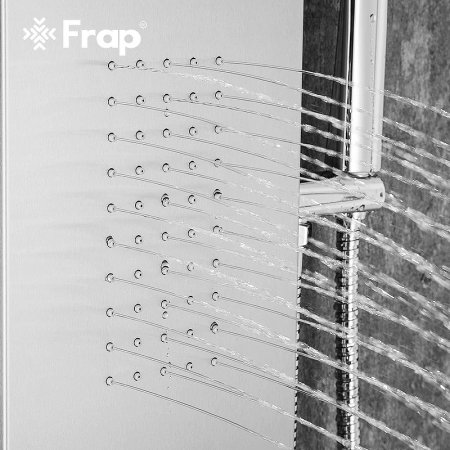 Душевая панель Frap F24005-5 с гидромассажем Сатин Хром 