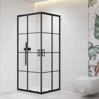 Душевой уголок квадратный с раздвижными дверями - RGW PA-34B 800x800