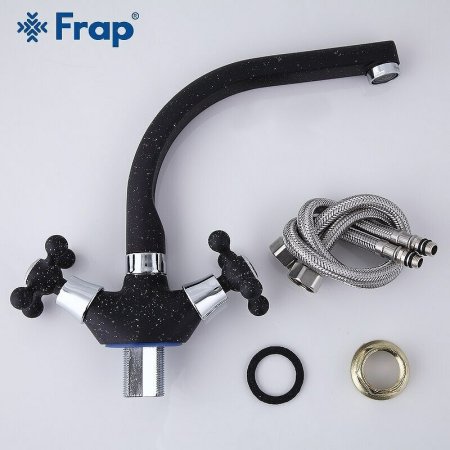 Смеситель для кухни Frap H5408 F5408-7 Черный матовый 