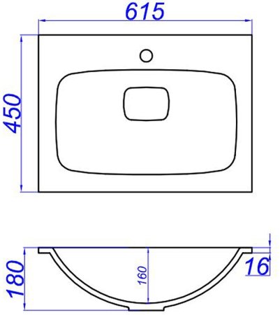 Раковина Aqwella Malaga 60 Mal.06.04.D Белая 