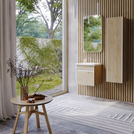 Шкаф пенал Aqwella Urban 35 URB0535DD подвесной Дуб Давос 