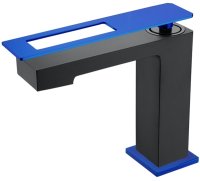 Смеситель для раковины Boheme Q 141-BUW Черный Синий