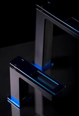 Смеситель для раковины Boheme Q 141-BUW Черный Синий 