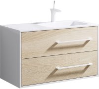 Тумба под раковину Aqwella 5 Stars Майами 90 Mai.01.09/R Дуб сонома Белая Тумба под раковину Aqwella 5 Stars Майами 90 Mai.01.09/R Дуб сонома Белая
