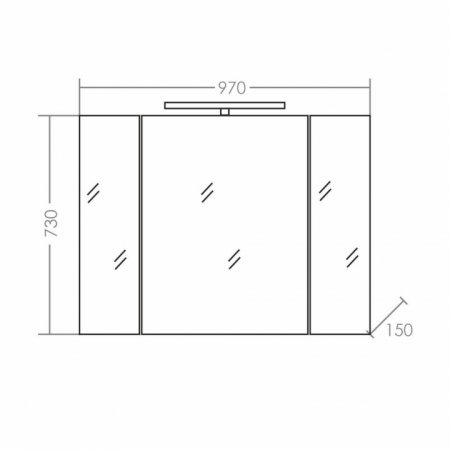 Зеркало-шкаф СаНта Стандарт 100 с подсветкой 