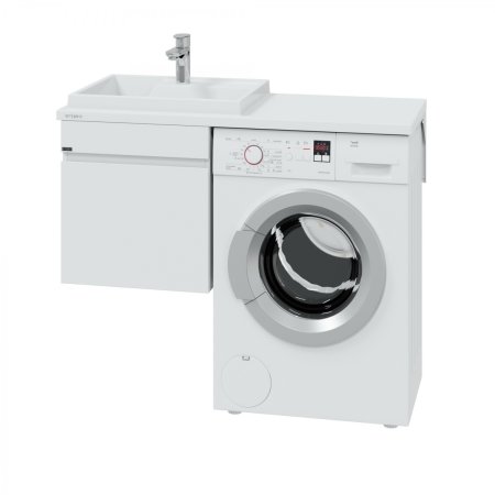 Тумба СаНта Марс 48 подвесная с раковиной над стиральной машиной Юпитер 110 L 