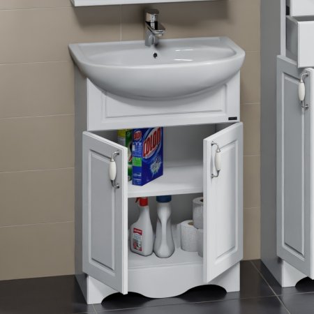 Тумба Санта Верона 60 напольная с умывальником Уют 60 