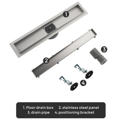 Душевой лоток Gappo G86007-4 нержавеющая сталь 600x70 мм 