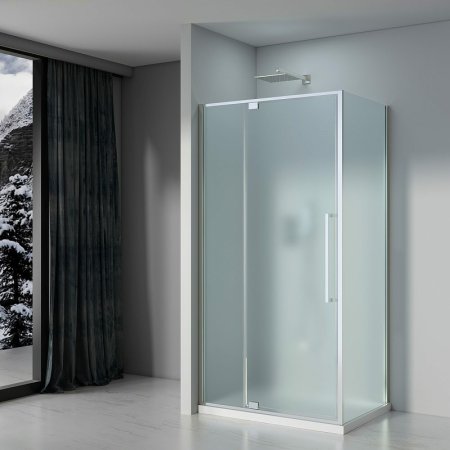 Душевой уголок Black&White Stellar Wind S812 CF 100x100 8121000CF профиль Хром стекло матовое 