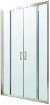 Душевая дверь Berges Porta 120-140 063101 профиль Хром сильвер стекло прозрачное 