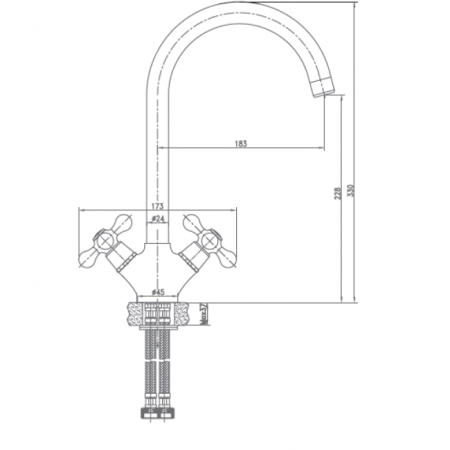 Смеситель для кухни Landberg LB-90855 Хром 
