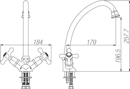 Смеситель для кухонной мойки Paulmark Hamburg Ha221002 