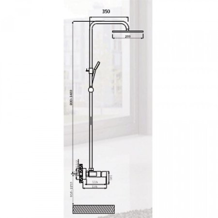 Душевая система ViEiR V243563 Хром 