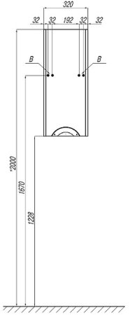 Подвесной шкаф Aquaton Сильва 32 R 1A215703SIW7R Дуб полярный 
