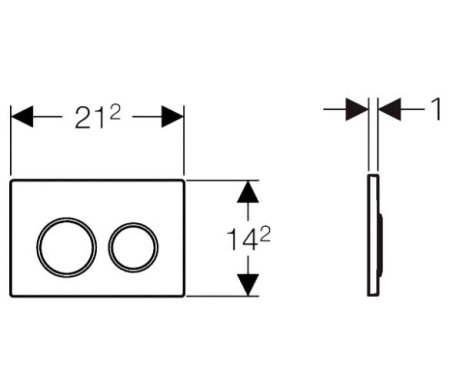 Кнопка смыва Geberit Omega 20 115.085.KH.1 хром 