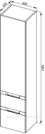 Шкаф-пенал для ванной Aquanet Виго 40 сине-серый 