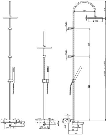 Душевая система Paini Cox 78CR687TH1KM Хром 